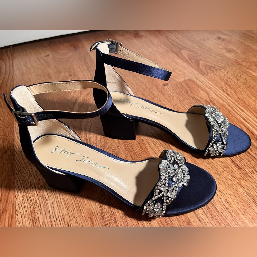 Betsey Johnson Midnight Blue Embellished Heels